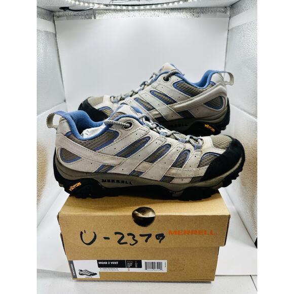 Merrell Women's MOAB 2 Vent 'Aluminum Marlin' J06018 Hiking Trail size 9 - Picture 1 of 10